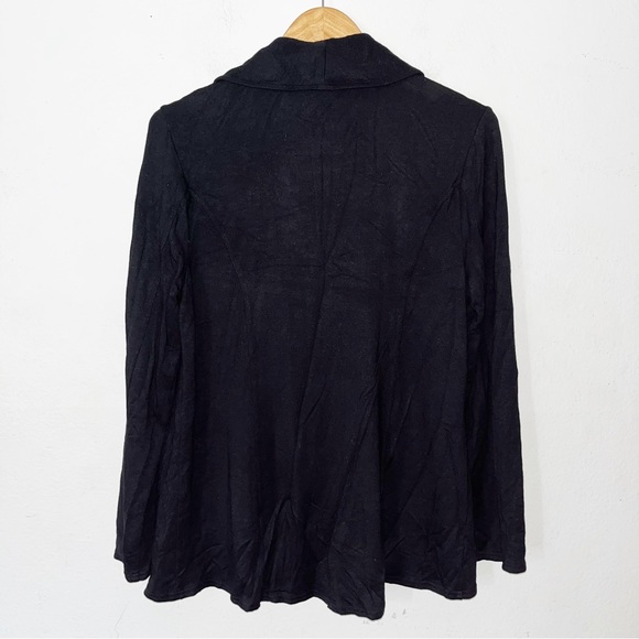 SOMA Black French Terry Jacket Blazer Soft Stretchy Sz L - Picture 4 of 4